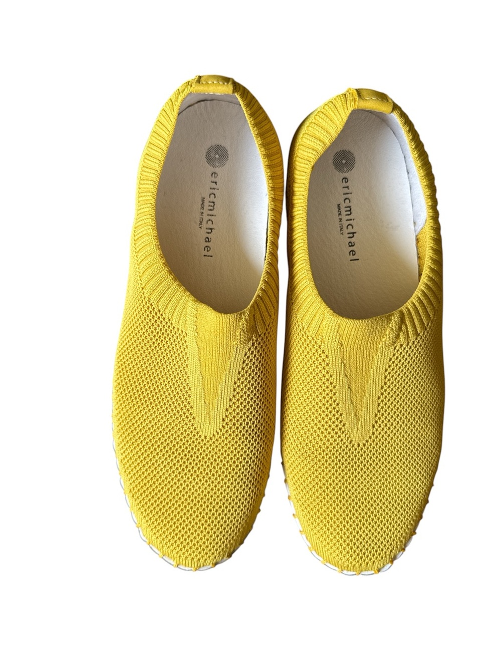 Eric Michael Yellow Knit Slip-On Women's Casual Shoes size 10 - Picture 3 of 5